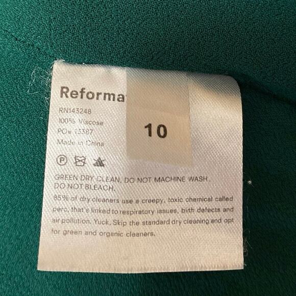 Reformation Rosehip Green Sleeveless Cami Camisole Fit & Flare Tank Dress Size S - Picture 4 of 4